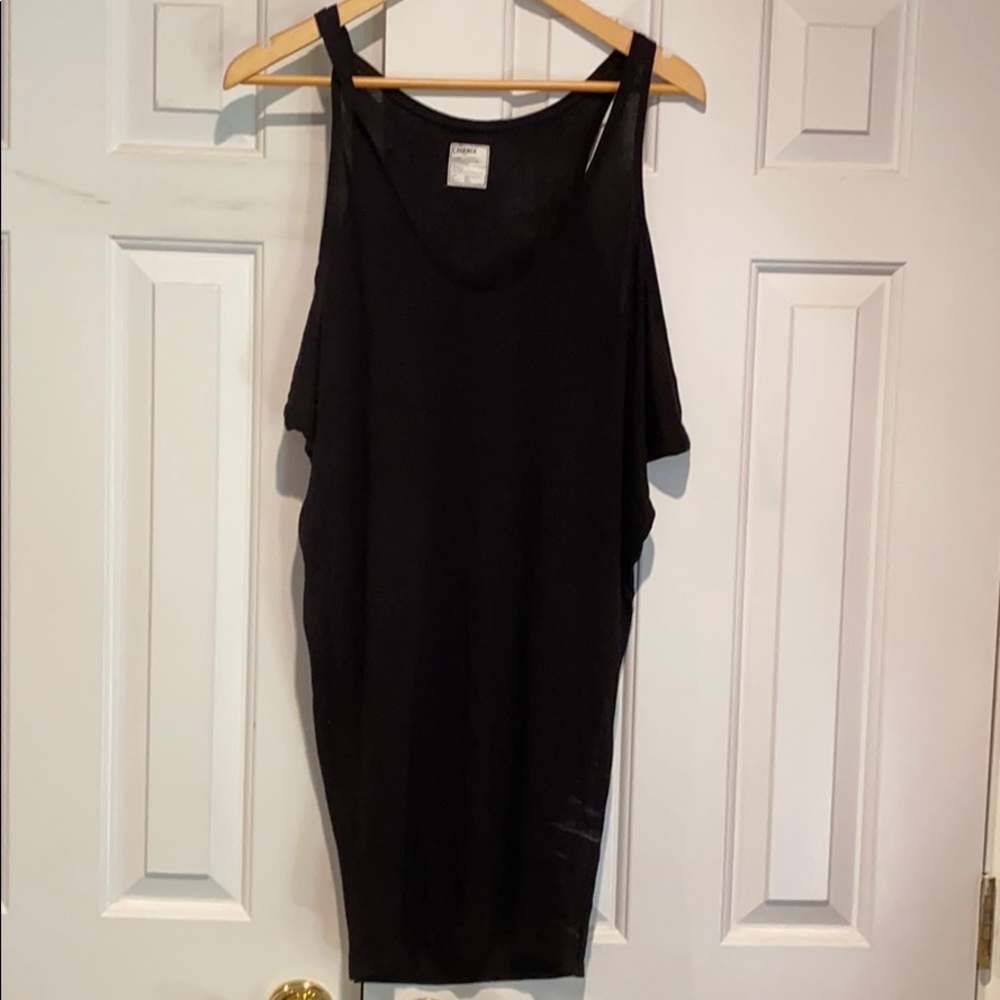 l’Agence black sleeveless dress